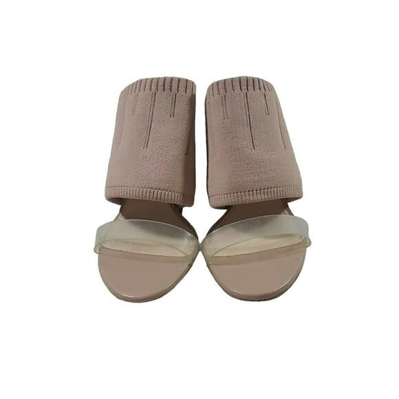 ☆ ZARA Stretch Knit Block Heel Myle Sandals Womens Size 39 / US 8.5 - Picture 2 of 8